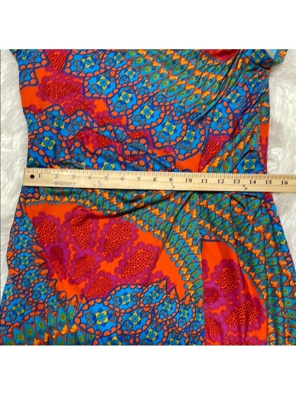 Ellen Tracy Multi Color Sheath Dress Sz 8P - Picture 6 of 14